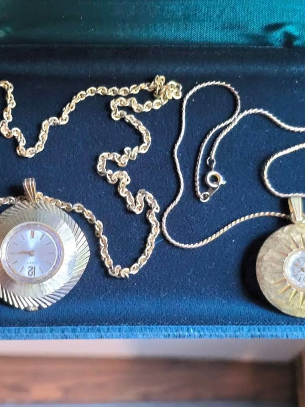 Vintage Gold Tone Necklace Watch Lot Timex & Kaltron
